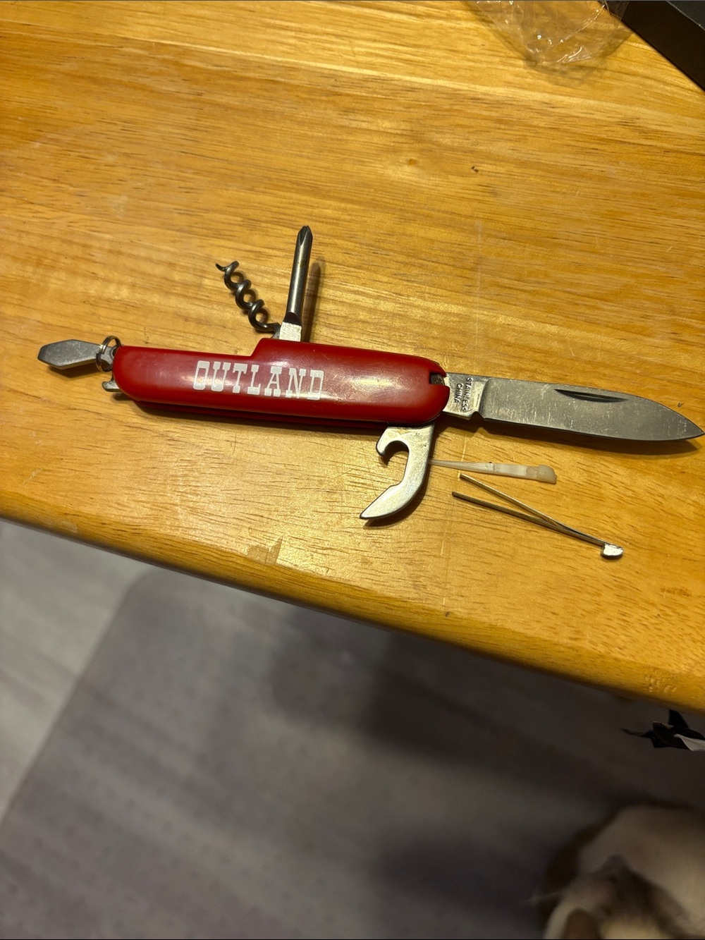 Outland Red Multi-Tool Pocket Knife - Men Accessories Key & Card Holders